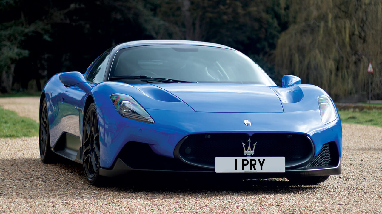 Car displaying the registration mark 1 PRY